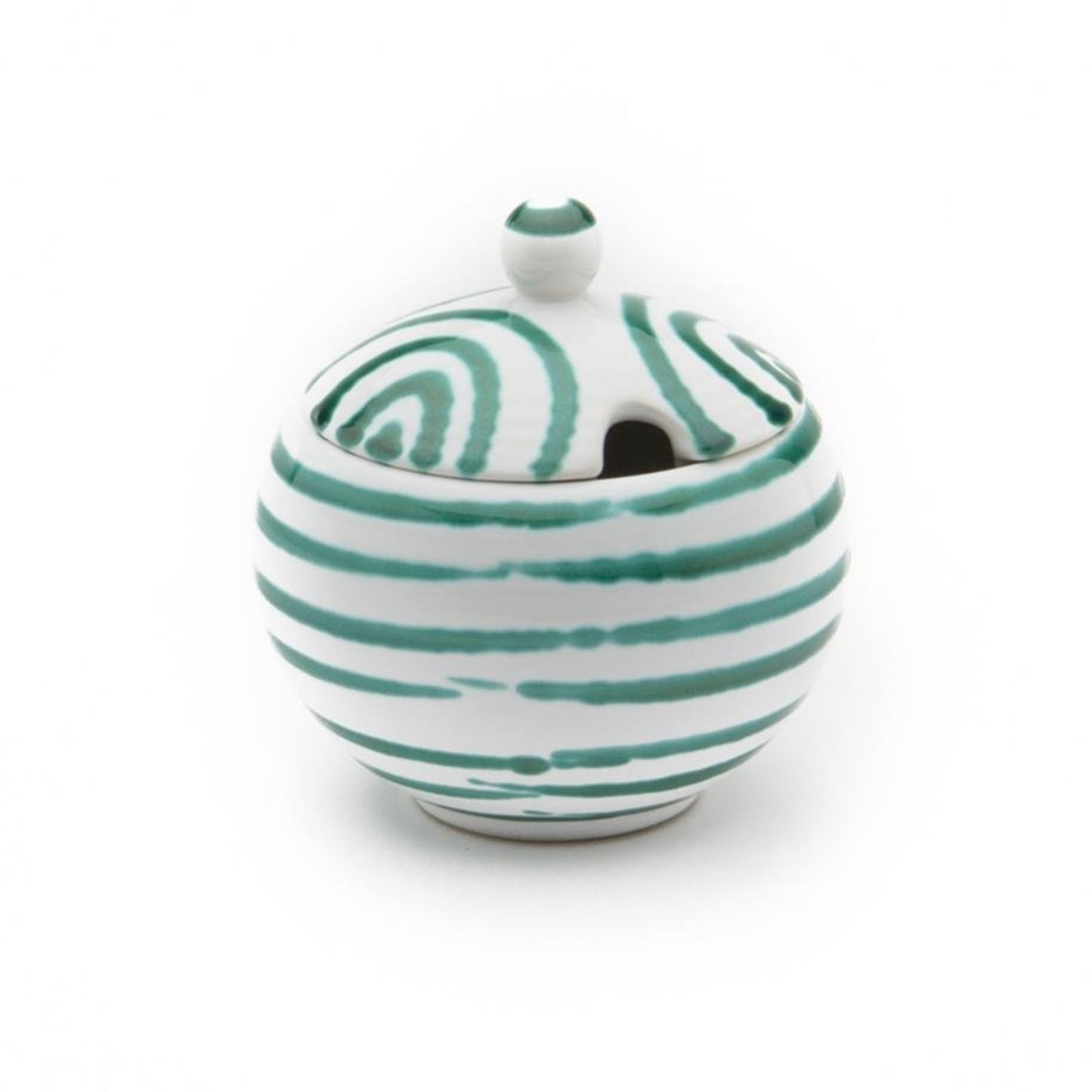 Dizzy Green Sugar Pot