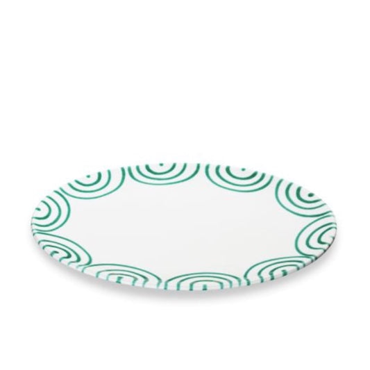 Dizzy Green Oval Platter 11"