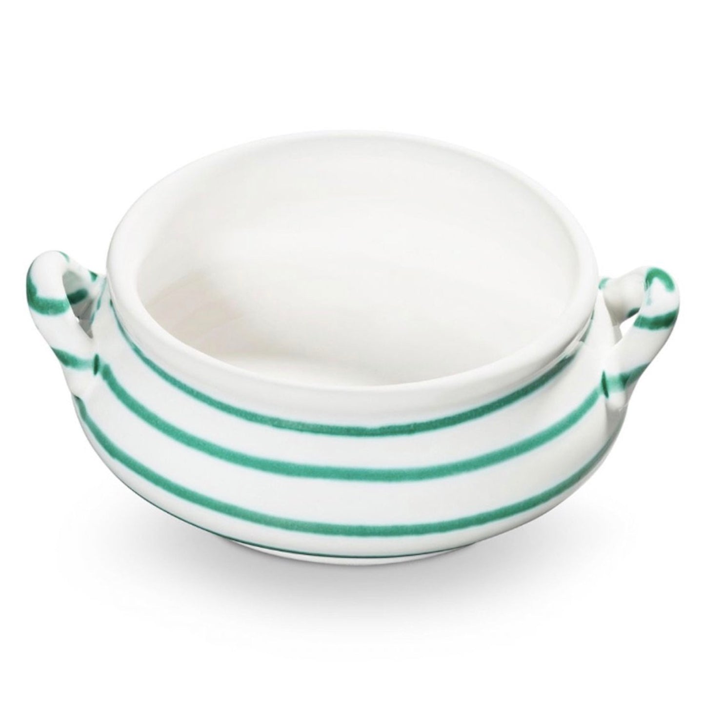 Dizzy Green Soup Bowl w Handles