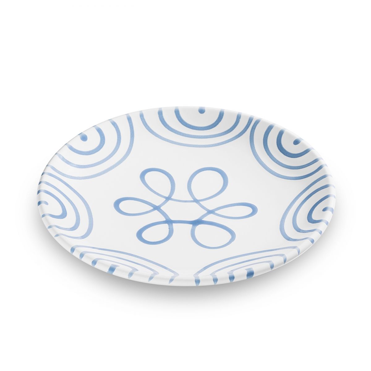 Dizzy Blue Coupe Dessert Plate 7.8"