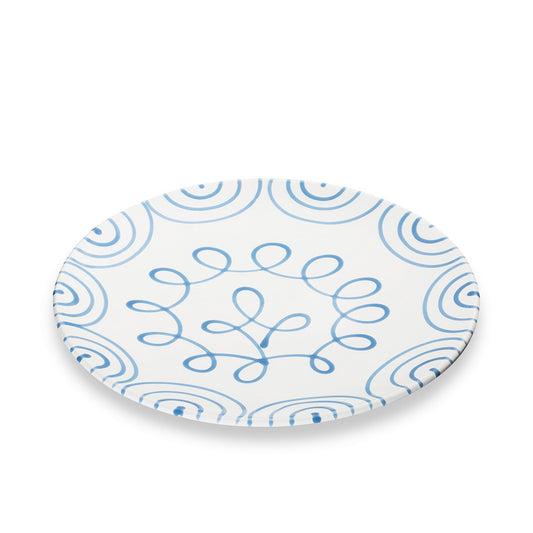 Dizzy Blue Coupe Dinner Plate 11"