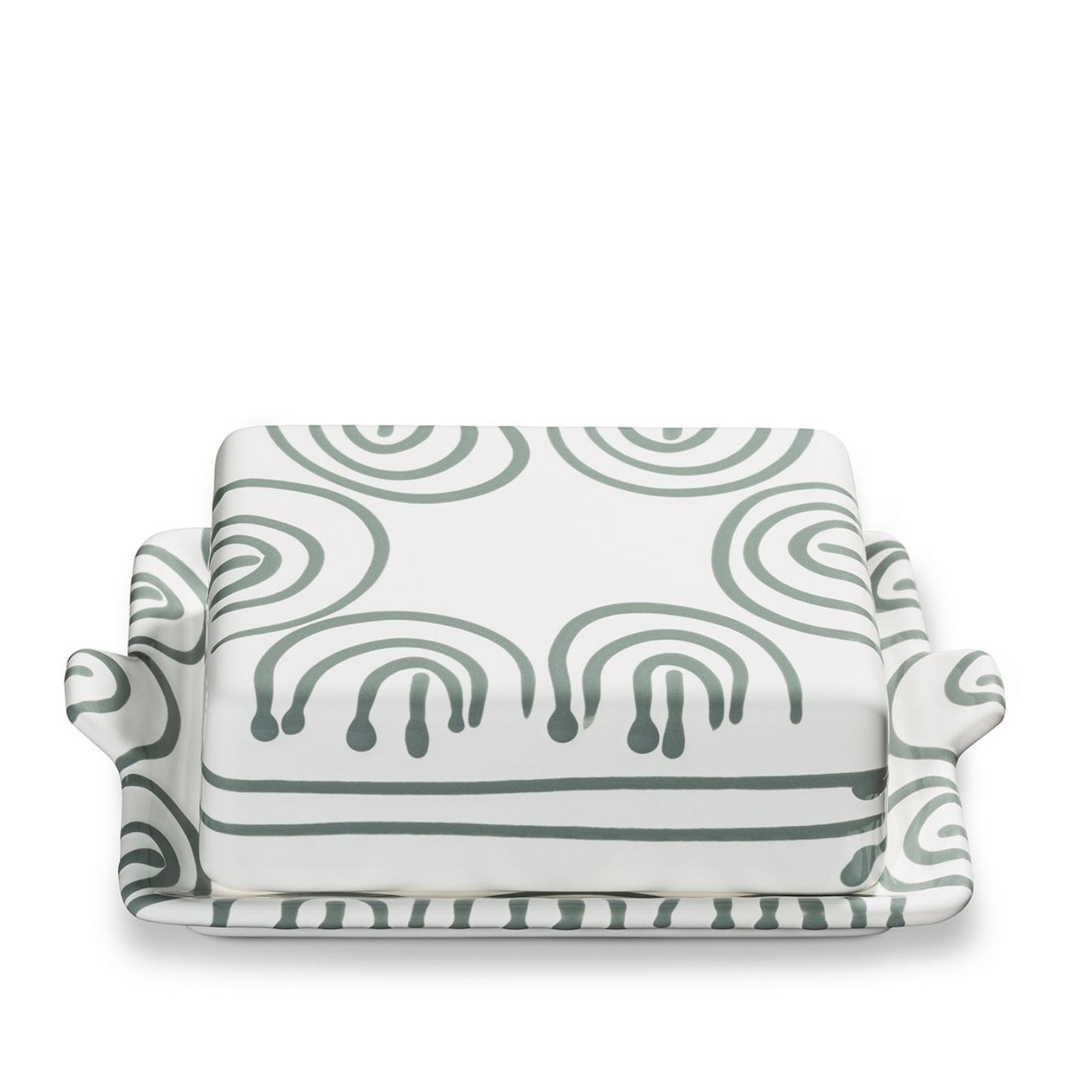 Dizzy Grey Large Butter Dish