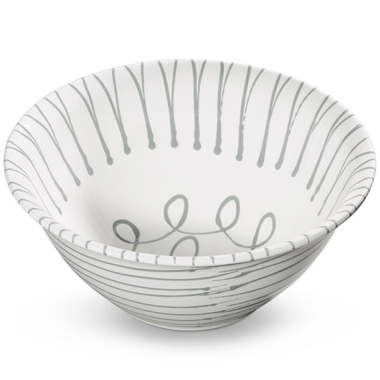 Dizzy Grey Large Salad Bowl 13"