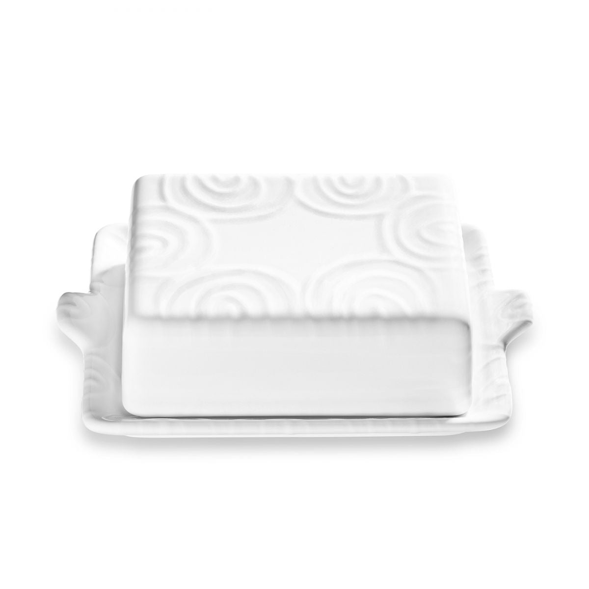 Dizzy White Butter Dish - Large