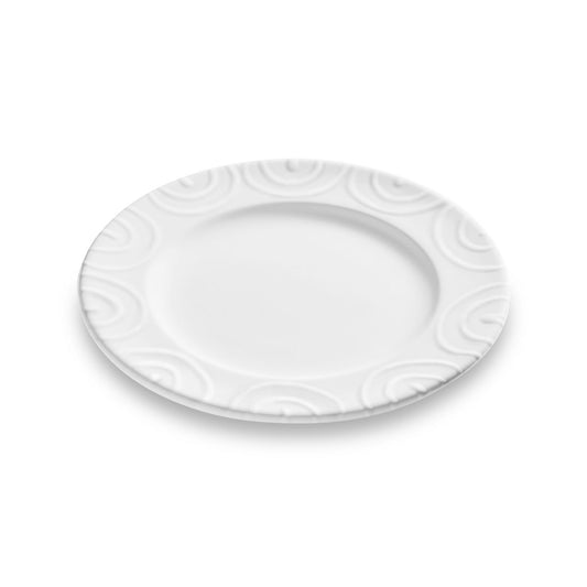 Dizzy White Gourmet Dessert Plate 7in