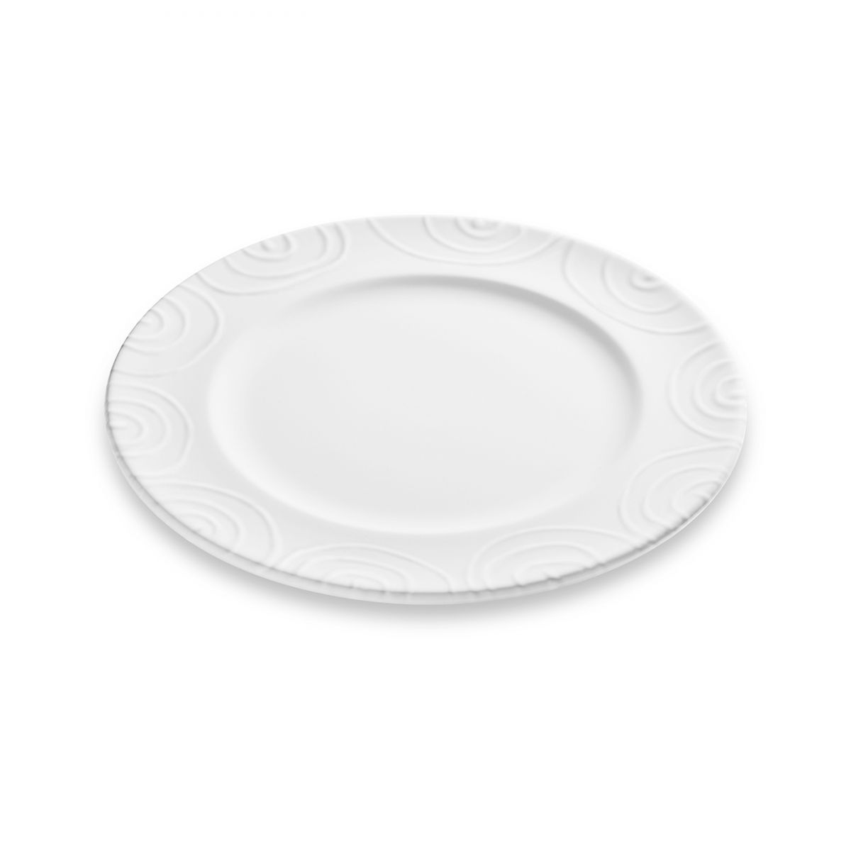 Dizzy White Gourmet Dinner Plate 10.6in