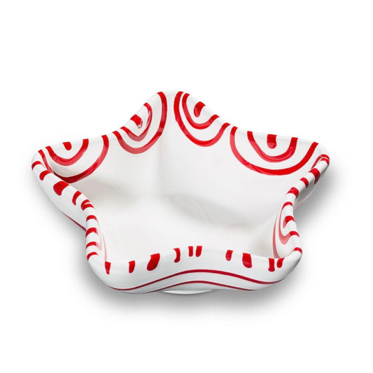 Dizzy Red Star Dish 5.5"