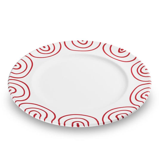 Dizzy Red Gourmet Dinner Plate 10.6"