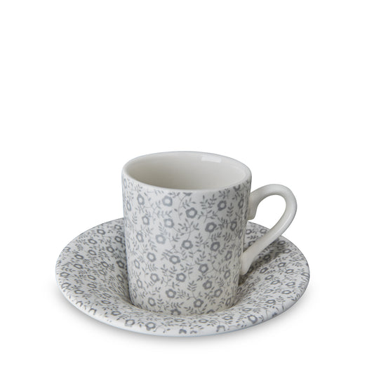 Burleigh Dove Grey Felicity Espresso Cup & Saucer
