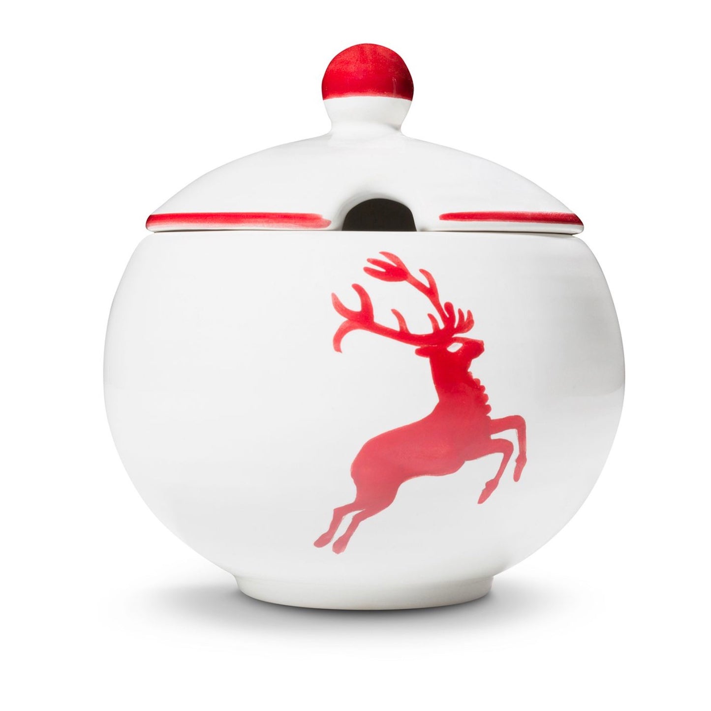 Red Deer Sugar Pot 3.9"