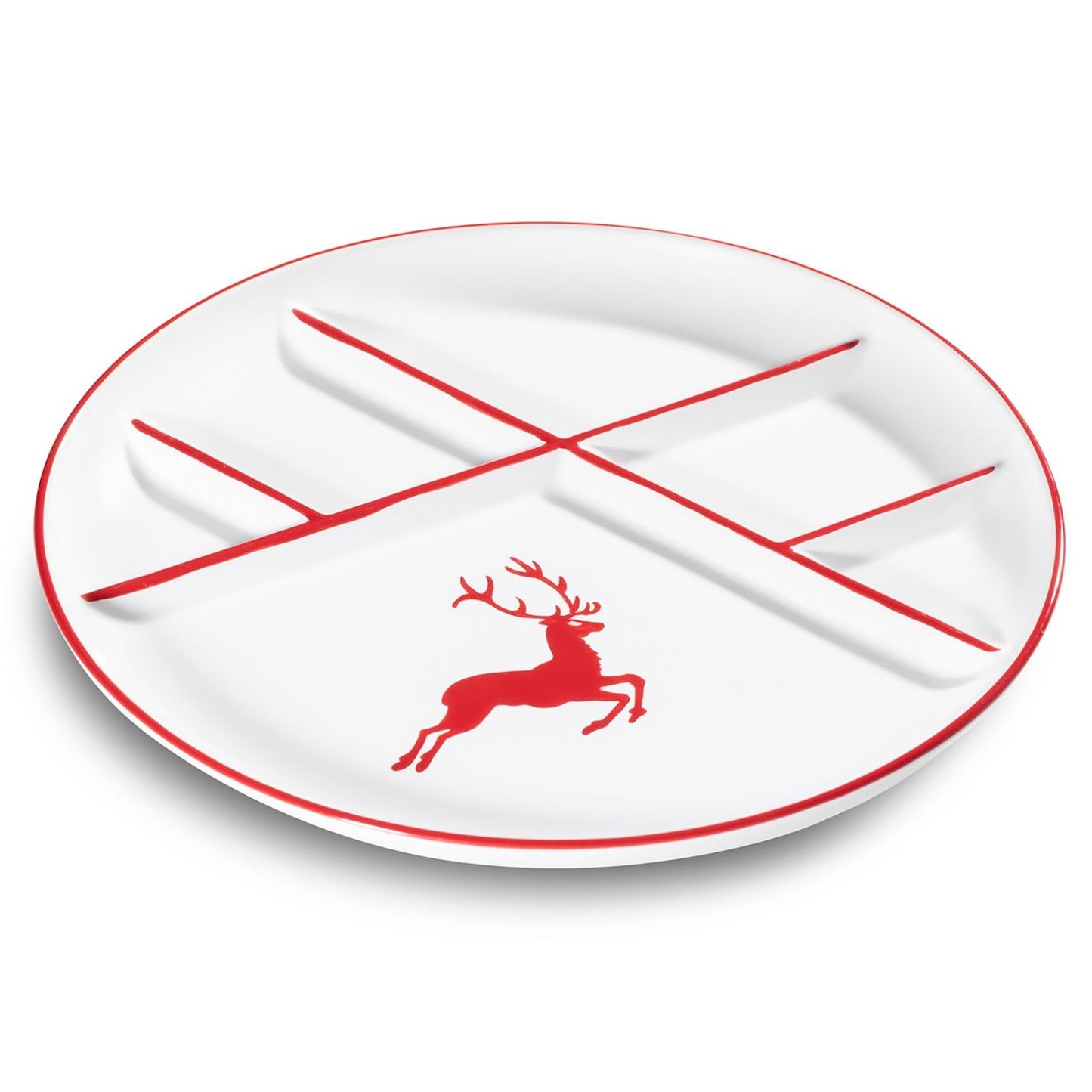 Red Deer Fondue Plate