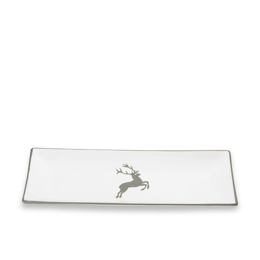 Grey Deer Large Rectangular Platter 14"