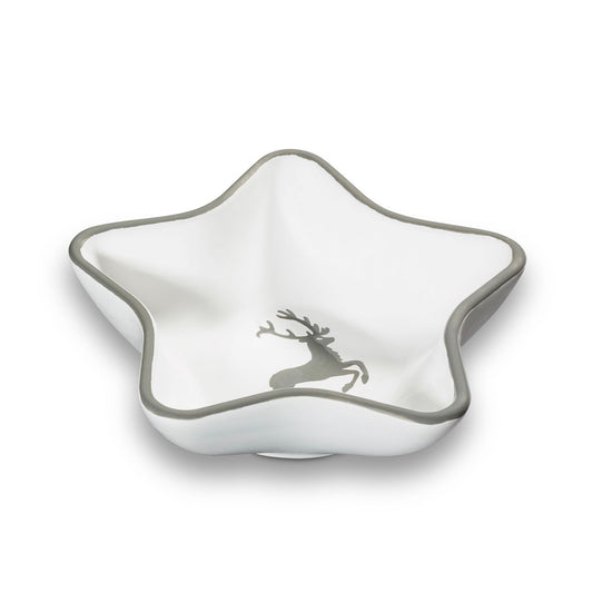 Grey Deer Star Dish 5.5"