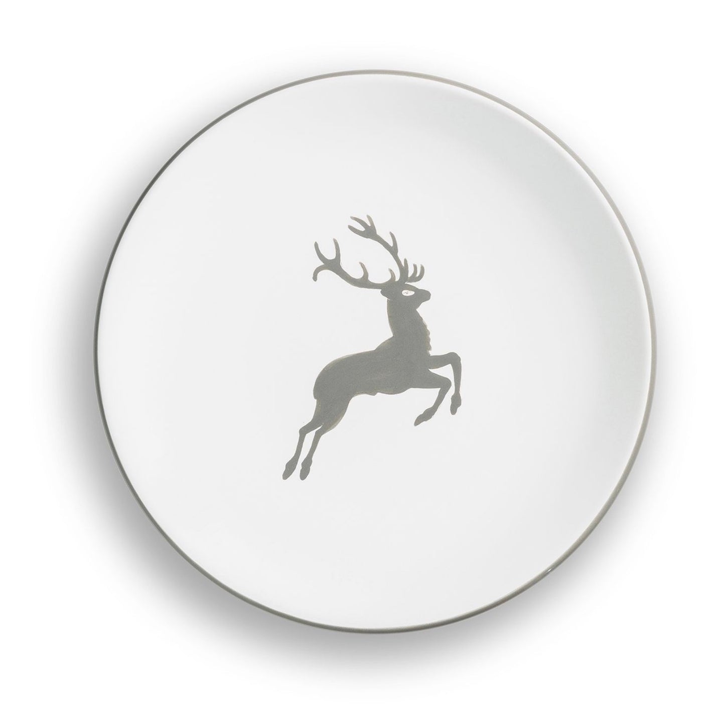 Grey Deer Coupe Dessert Plate 7.8"