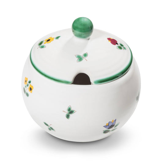 Alpine Flowers Sugar Pot 3.9"