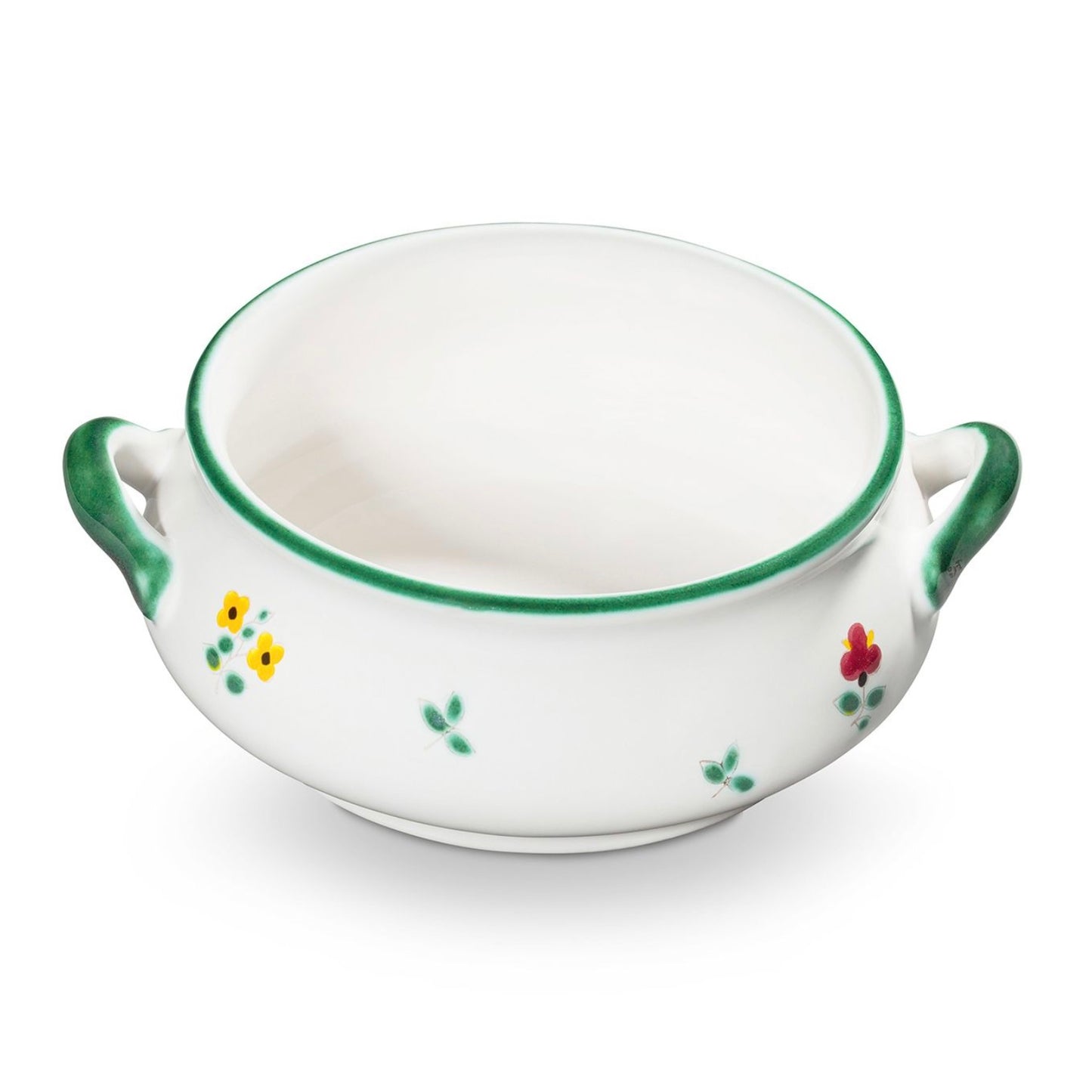 Alpine Flowers Soup Bowl w/Handles