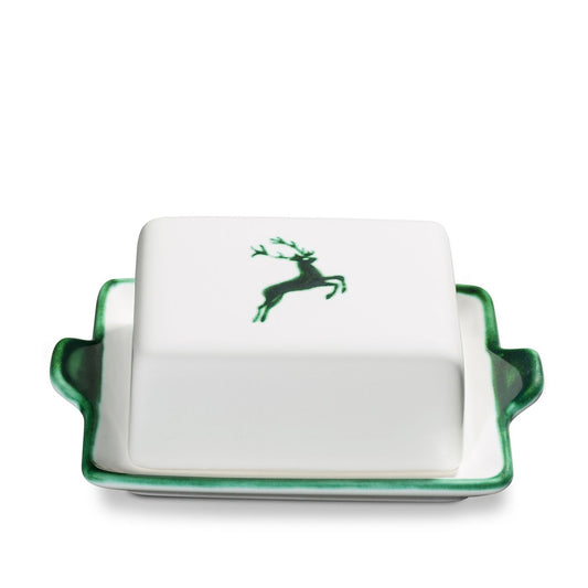 Green Deer Small Butter Dish 4.4oz