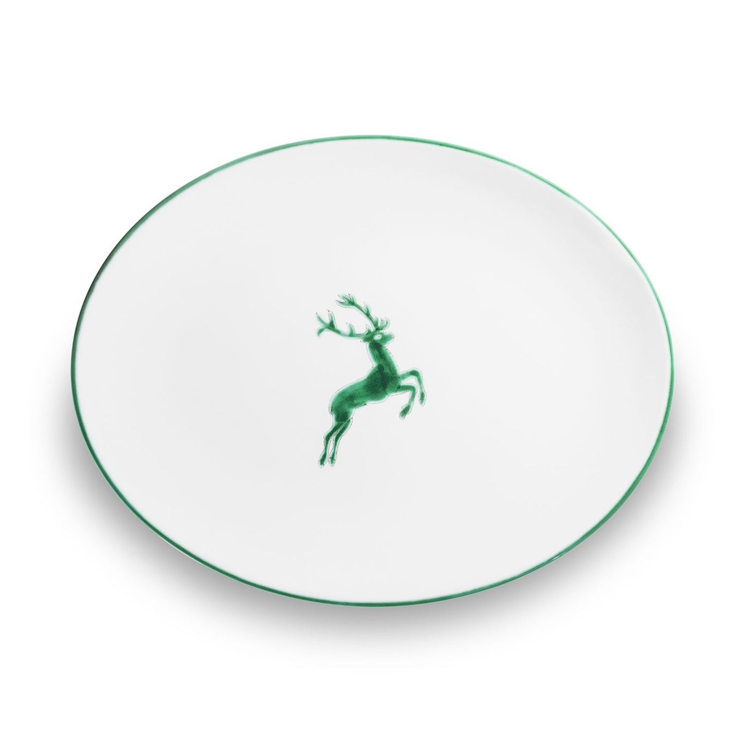 Green Deer Medium Oval Platter 13"