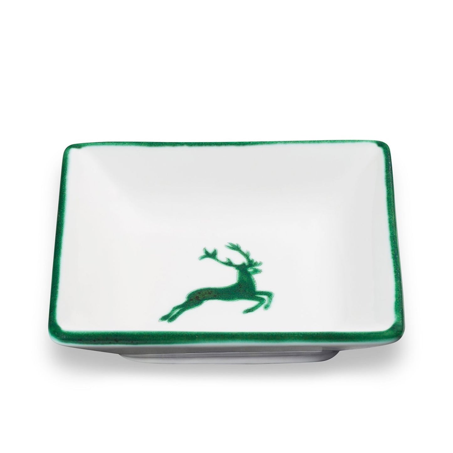 Green Deer Square Snack Tray