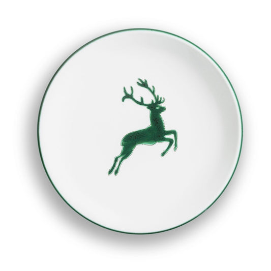 Green Deer Coupe Dessert Plate 7.8"