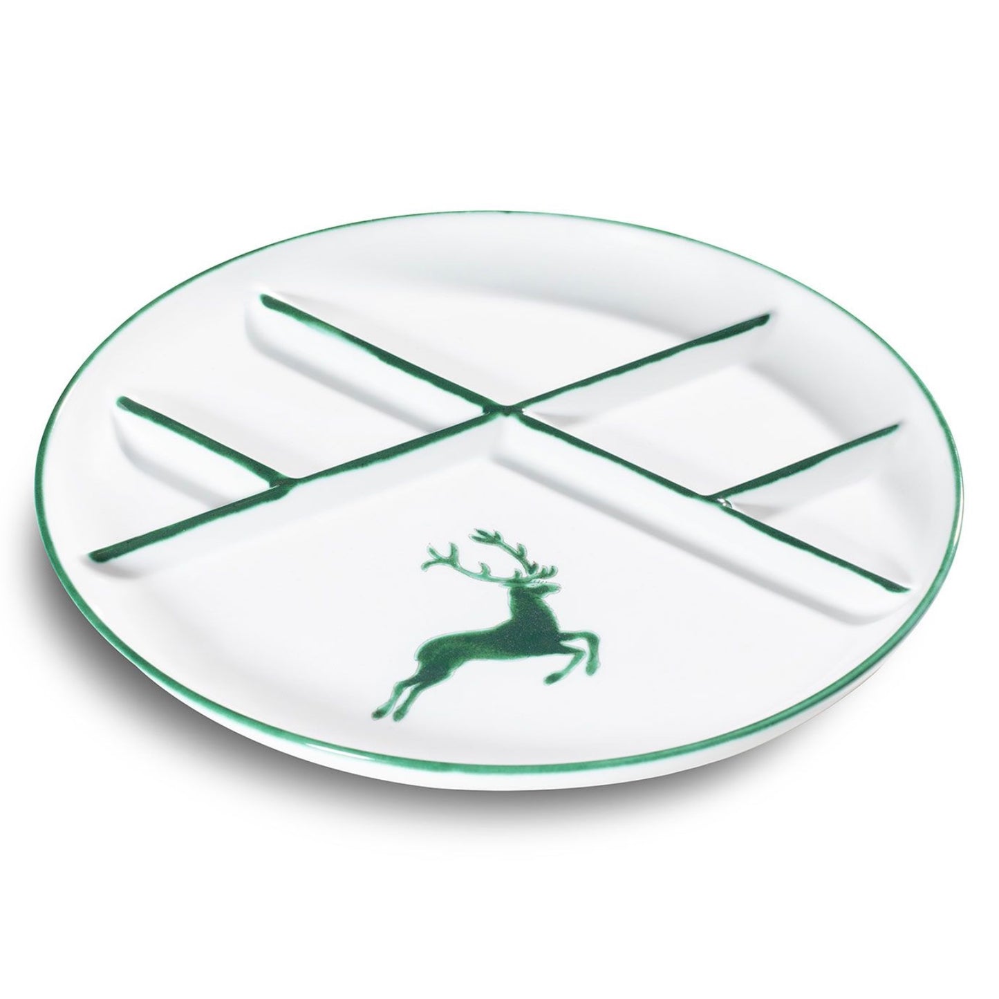 Green Deer Fondue Plate