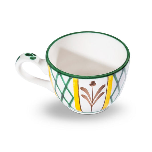 Gmundner Keramik Hunter's Delight Deer Coupe Coffee Cup & Saucer - Retired