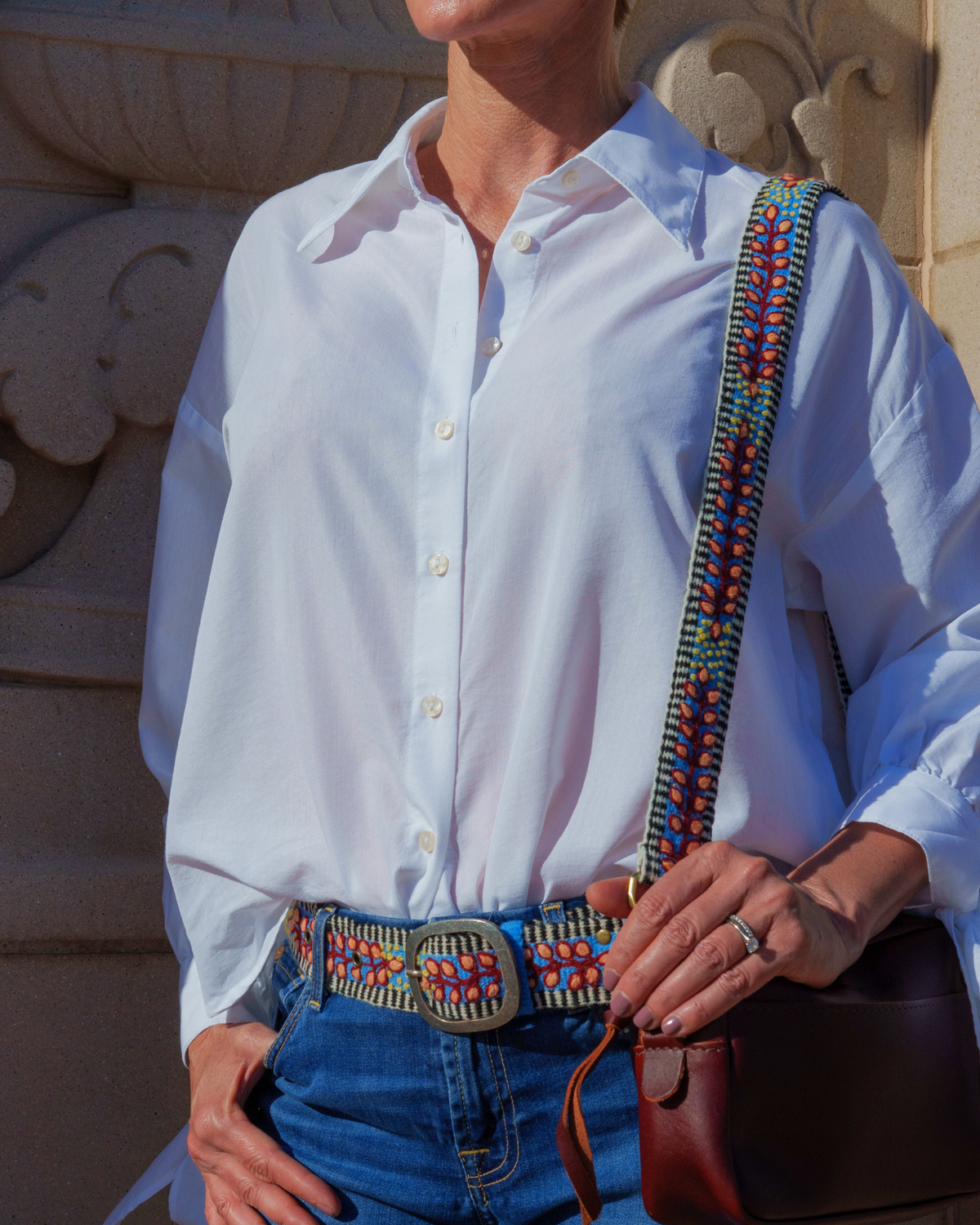 Jenny Krauss - Growing Season Floral Embroidered Wool Belt