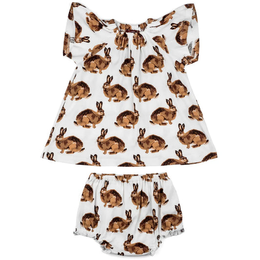 Milkbarn Bunny Organic Dress & Bloomer