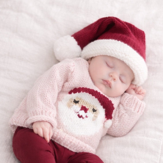 Huggalugs - Santa Crimson Stocking Hat for Baby