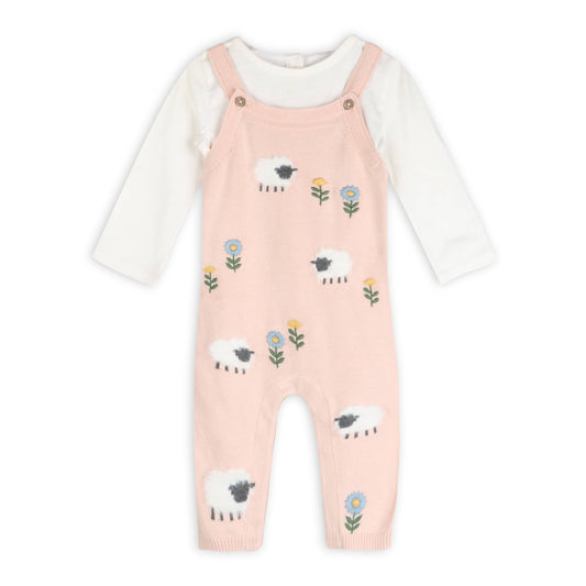 Viverano Organics - Lamb Cozy Knit Baby Overall Set (Organic Cotton)