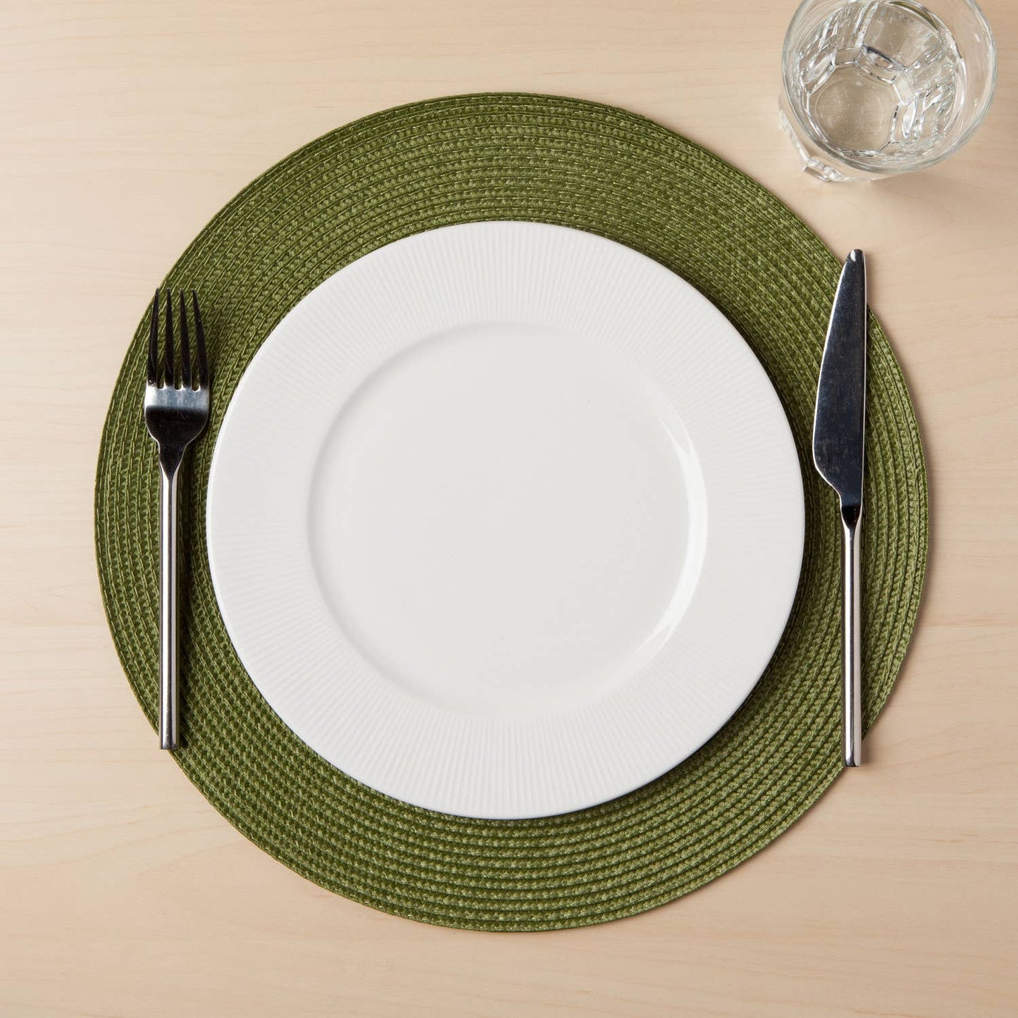 Disko Fir Green Round Placemat Set/4