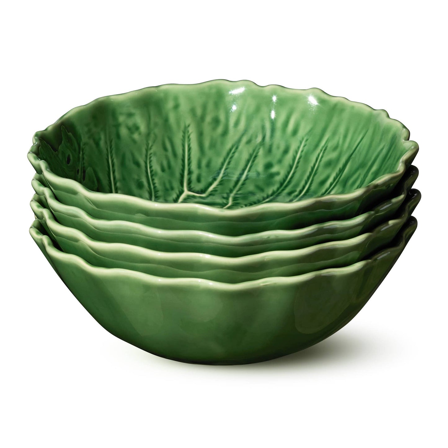Le Jardin Cabbage 3-D Soup Bowl - Set of 4
