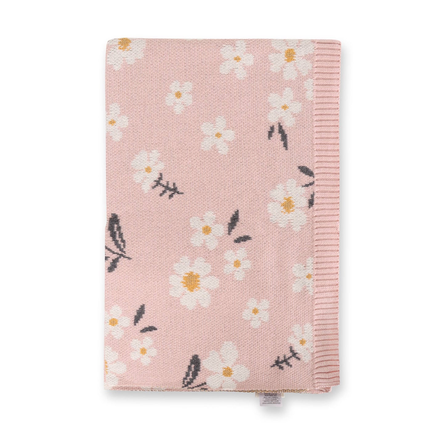Viverano Organics - Daisy Floral - Organic Jacquard Sweater Knit Baby Blanket