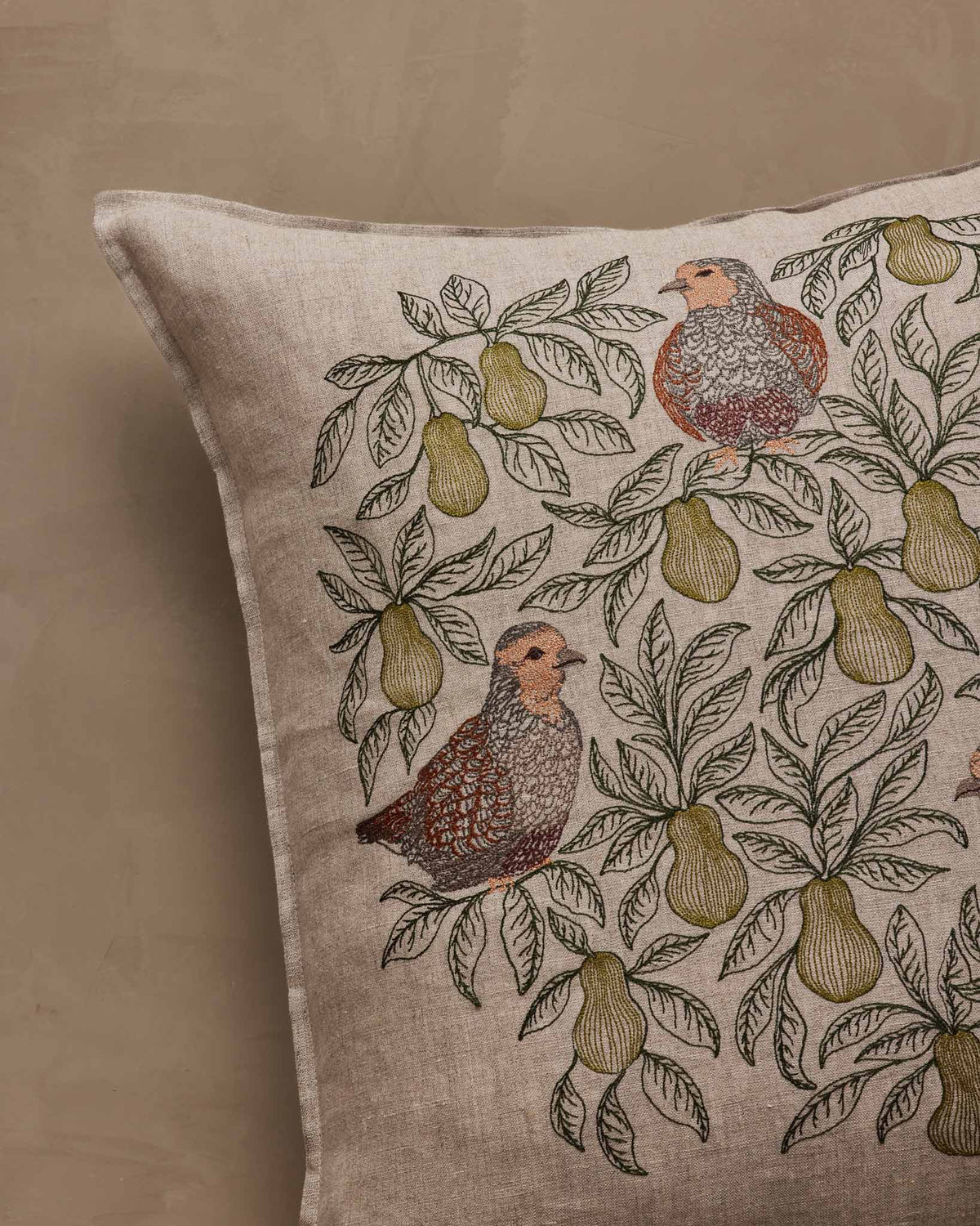 Coral & Tusk - Partridge in a Pear Tree Pillow with Insert