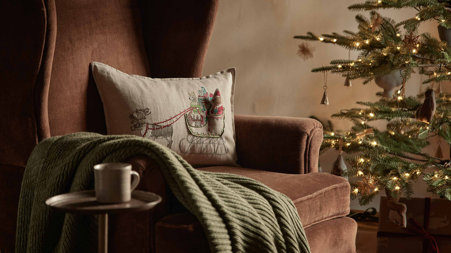 Coral & Tusk - Santa's Sleigh Pocket Pillow