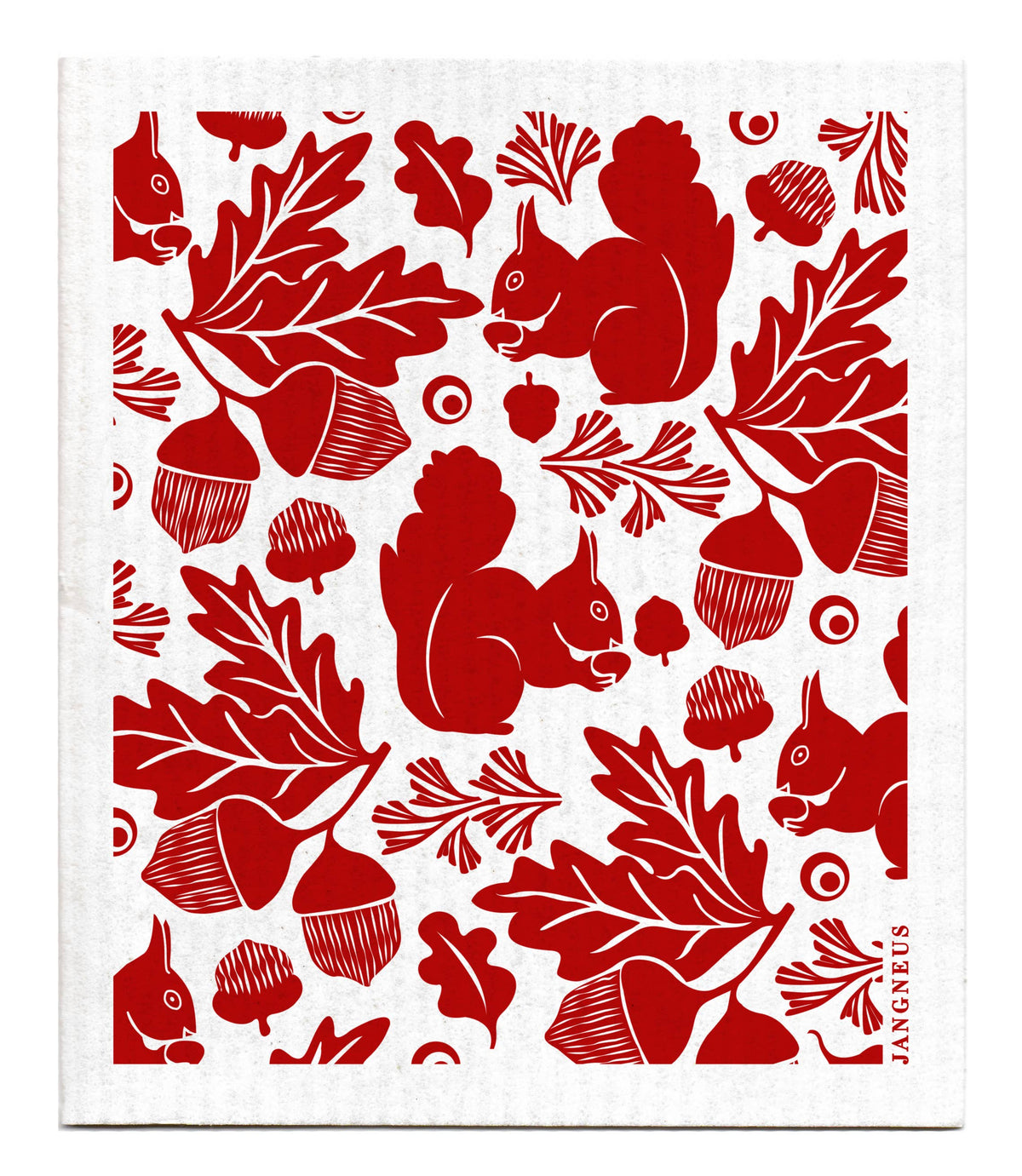 Jangneus - Swedish Dishcloth - Squirrel - Burgundy