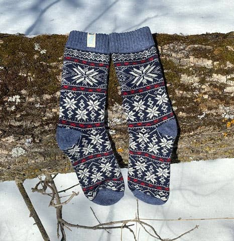 Swedish Passport - Viking Knits Bergen Norway Pattern Wool Socks