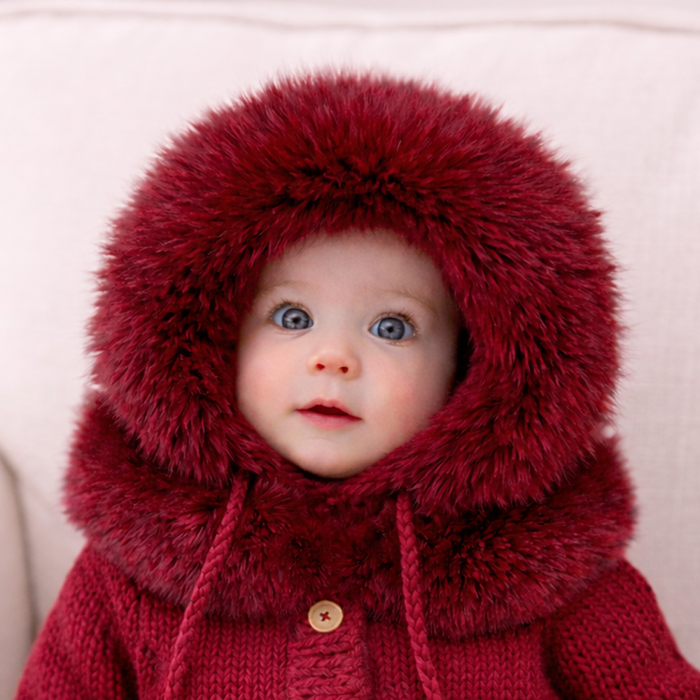 Huggalugs - Cuddle Bonnet Crimson for Baby