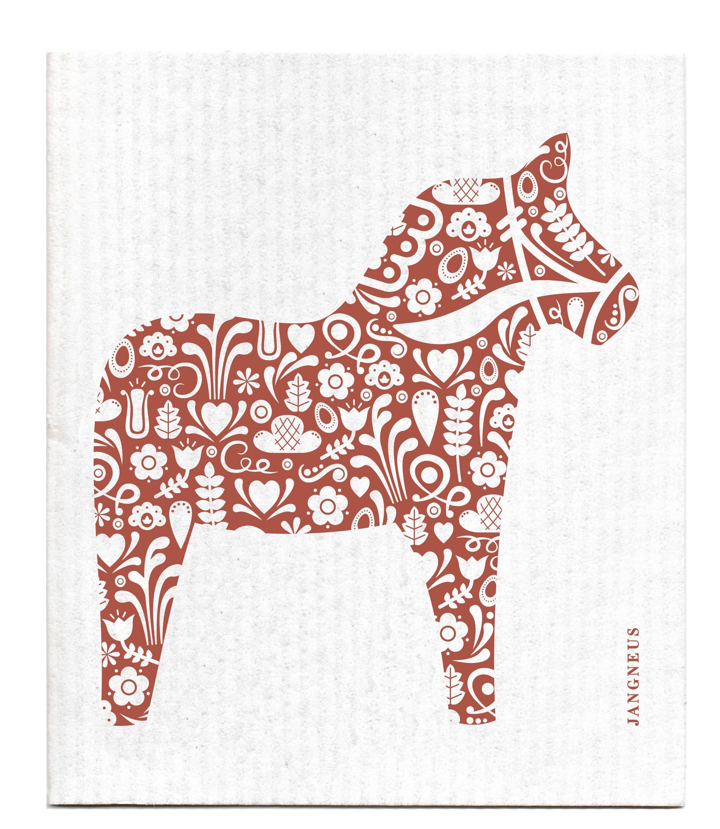 Jangneus - Swedish Dishcloth - Dala Horse - Swedish Red