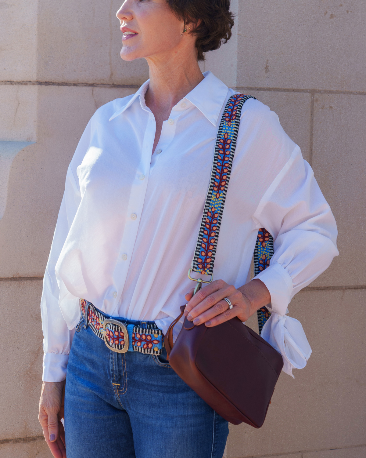 Jenny Krauss - Growing Season Floral Embroidered Wool Belt