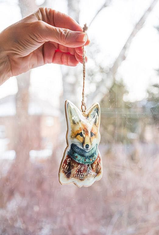 Abbott - Red Fox in Sweater Ornament