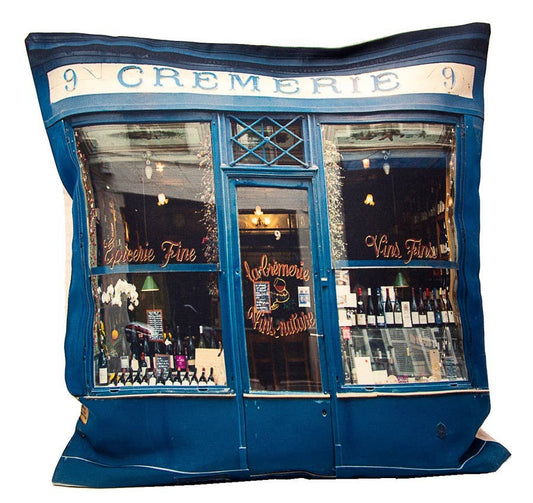 Maron Bouillie - Paris Devanture Cremerie Cushion Cover
