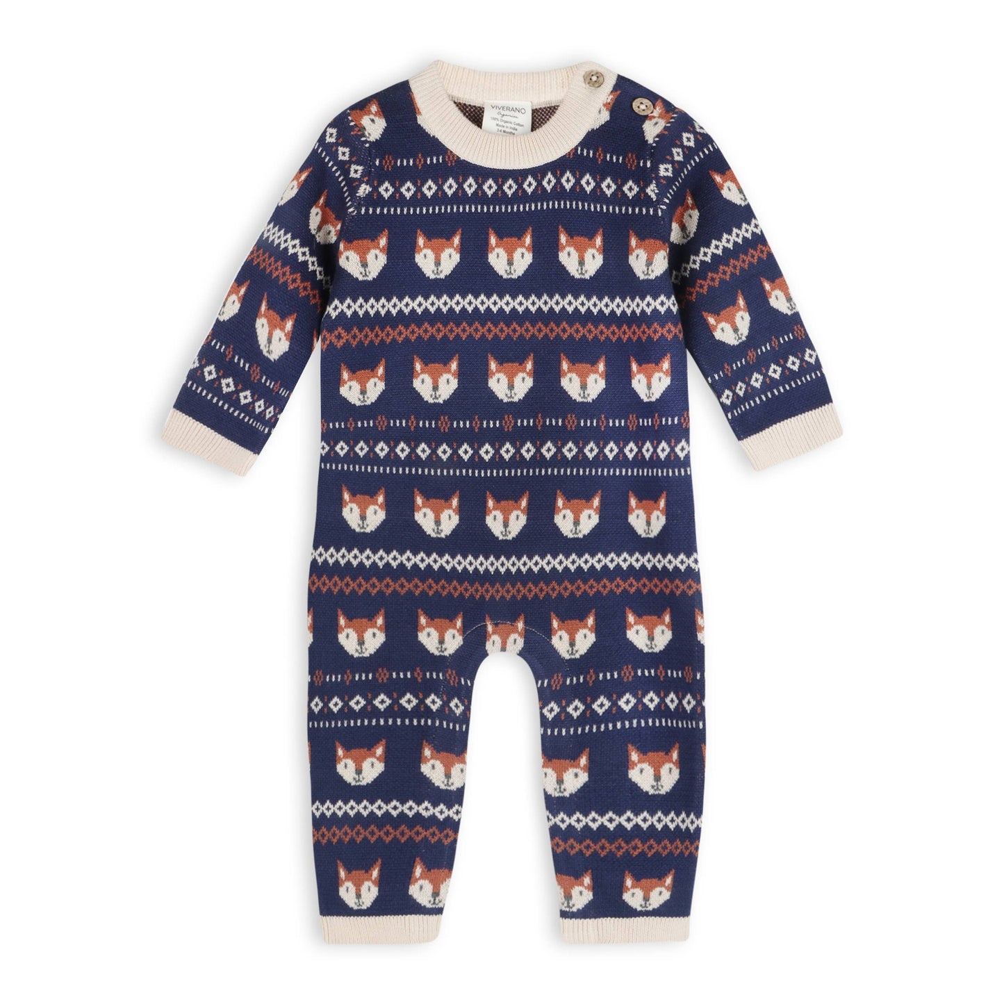 Viverano Organics - Fox Baby Knit Jumpsuit