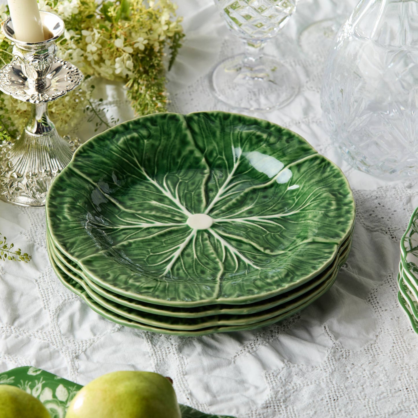 Le Jardin Cabbage 3-D Salad Plate - Set of 4