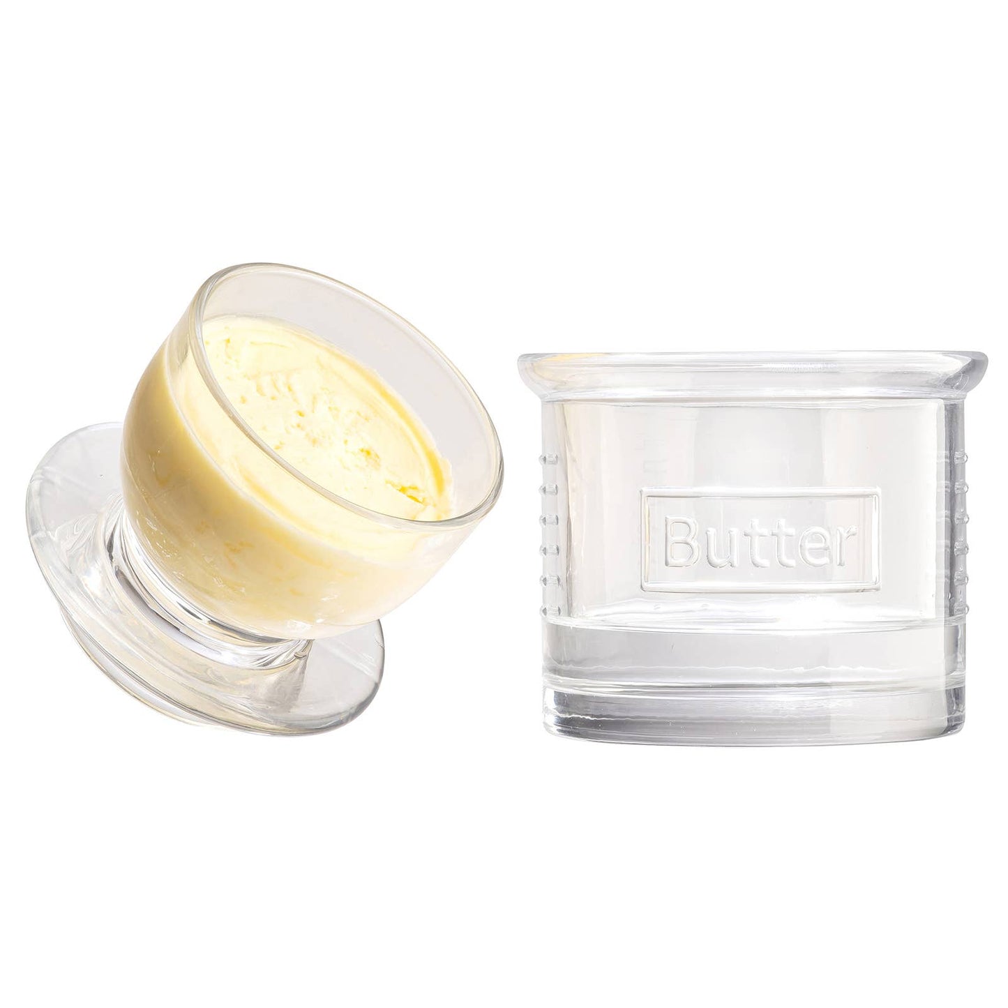 Glass French Style Butter Crock