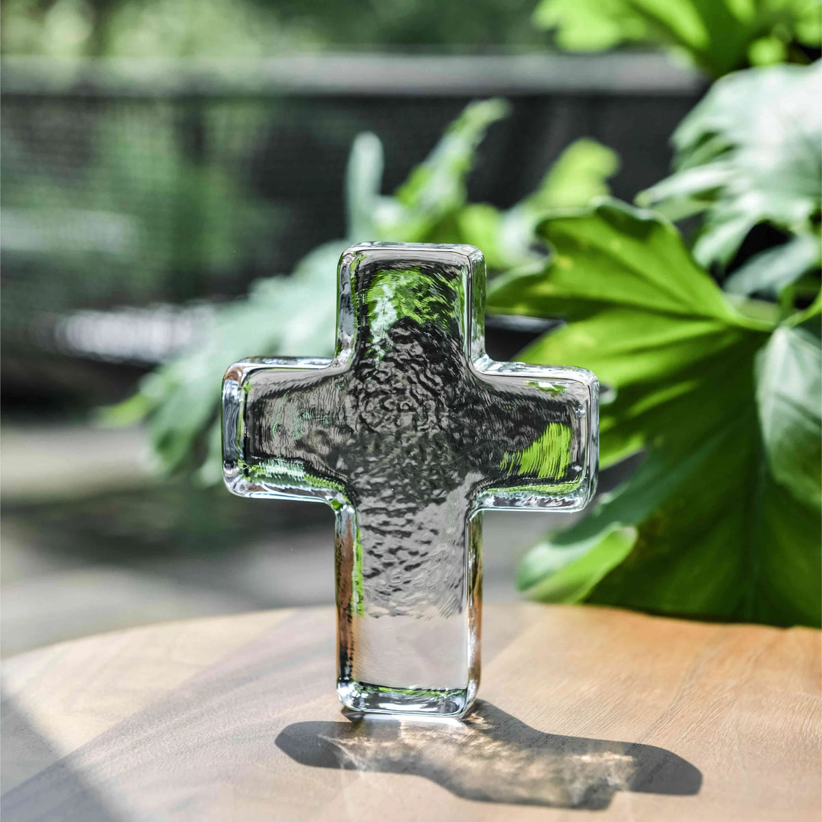 Simon Pearce Glass Cross