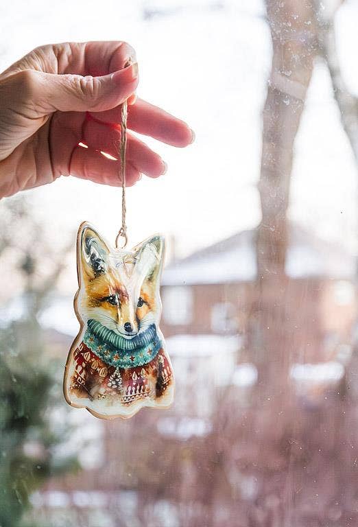 Abbott - Red Fox in Sweater Ornament
