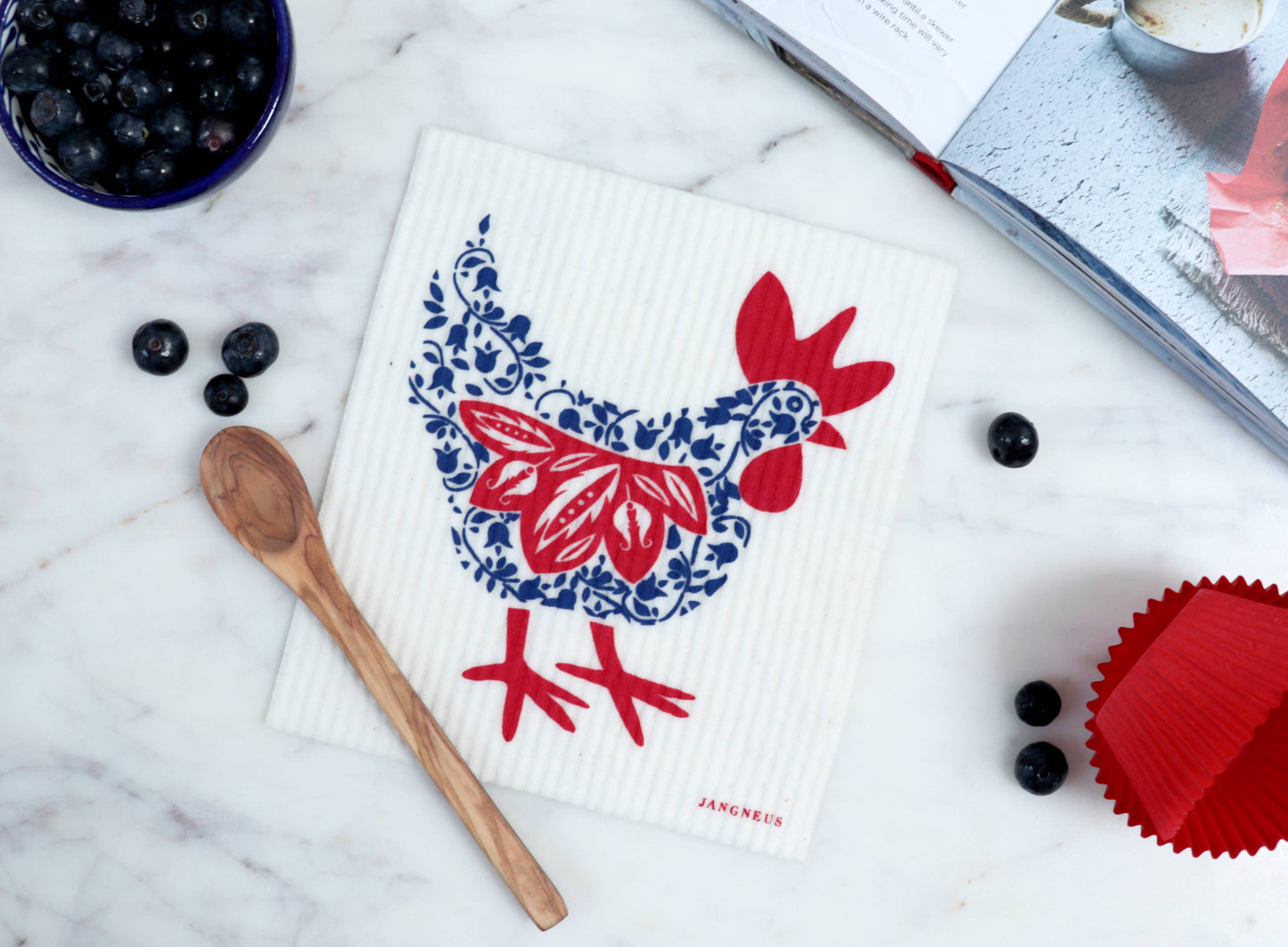Jangneus - Swedish Dishcloth - Hen Blue