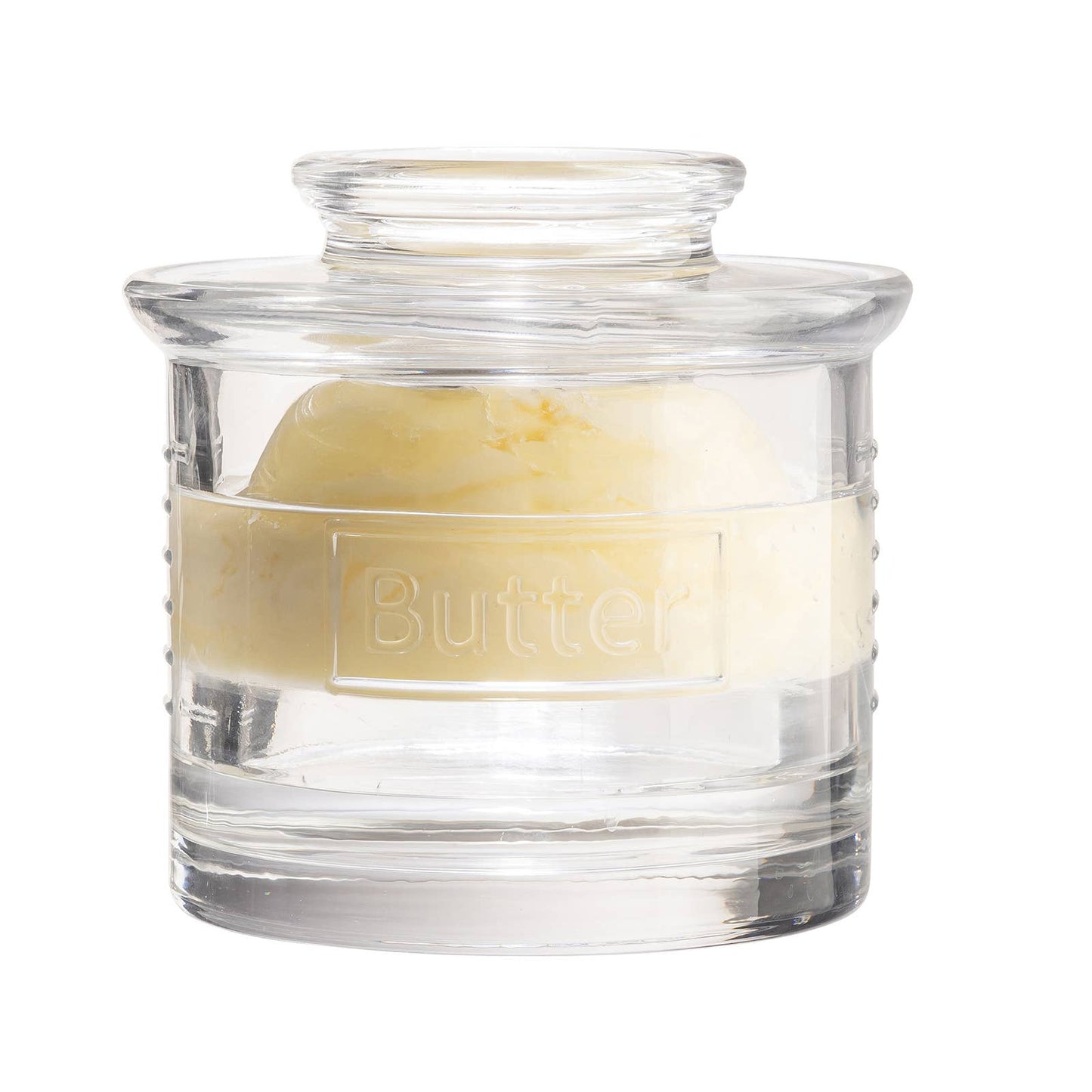 Glass French Style Butter Crock