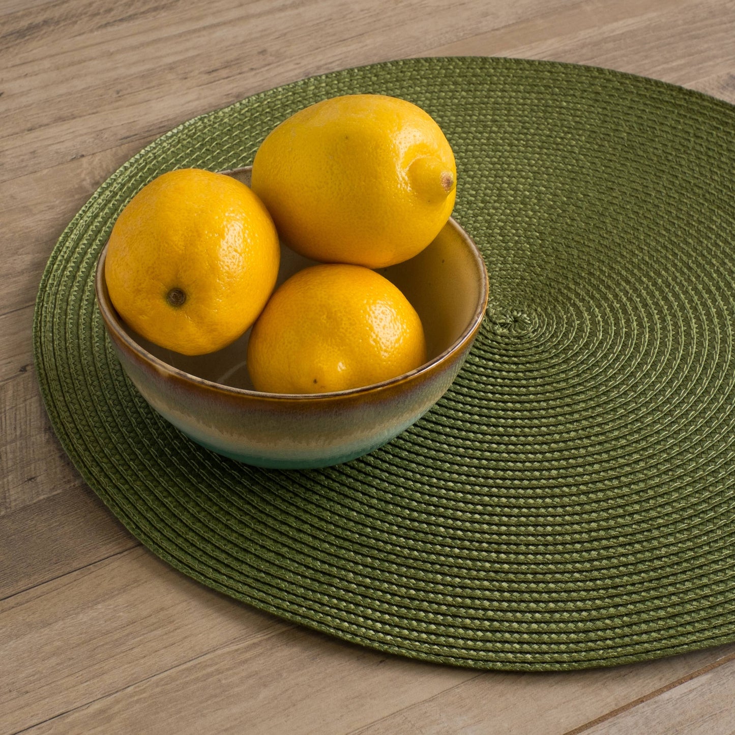 Disko Fir Green Round Placemat Set/4